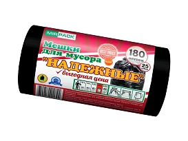 Мешки для мусора 180 л, ароматизированные, черные, в рулоне 25 шт., ПВД, 35 мкм, 1100х930 мм, НАДЕЖНЫЕ, 1802550 в Самаре