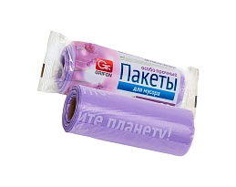 Мешки для мусора 35 л, ароматизированные, сиреневые, в рулоне 20 шт., ПНД, 12 мкм, 560х530 мм, GRIFON Полевые Цветы, 100-034 в Самаре