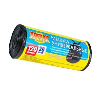 Мешки для мусора 120 л, черные, в рулоне 20 шт., ПНД, 15 мкм, 1100х700 мм, Крепак, 4607075710207 в Самаре Мешки для мусора 120 л, черные, в рулоне 20 шт., ПНД, 15 мкм, 1100х700 мм, Крепак, 4607075710207 в Самаре