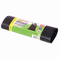 Мешки для мусора 120 л, черные, в рулоне 10 шт., ПНД, 11 мкм, 1020х670 мм, Любаша, 608093 в Самаре