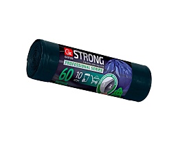 Мешки для мусора 60 л, двухслойные, синие, в рулоне 10 шт., ПВД, 30 мкм, 700х600 мм, GRIFON SUPER POWER , 101-090 в Самаре