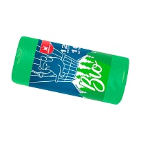 Мешки для мусора 120 л, биоразлагаемые, зеленые, рулон 10 шт., ПНД, 16 мкм, 1100х700 мм, БИО, МБ2158 (МНБ 120-10ж) в Самаре