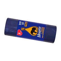 Мешки для мусора 240 л, синие, рулон 10 шт., ПВД 36 мкм, 1350х900 мм, Уфа Пак, МВ1854 (МВ 240-10с) в Самаре