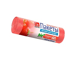 Мешки для мусора 60 л, ароматизированные, Клубника, красные, в рулоне 20 шт., ПНД, 9 мкм, 650х550 мм, GRIFON Aroma, 101-023 K в Самаре