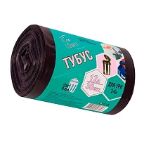 Мешки для мусора 12 л, черные, в рулоне 30 шт., ПНД, 6 мкм, 550х320 мм, Концепция Быта Tubus, 604936 в Самаре