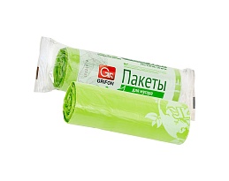Мешки для мусора 120 л, биоразлагаемые, на втулке, зеленые, в рулоне 10 шт., ПНД, 18 мкм, 1100х700 мм, GRIFON Bio, 100-120 в Самаре