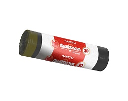 Мешки для мусора 30 л, с завязками, черные, в рулоне 20 шт., ПНД, 12 мкм, 560х530 мм, SIBIRSKAYA, 101-071 S в Самаре