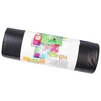 Мешки для мусора 220 л, черные, в рулоне 10 шт., ПВД, 29 мкм, 1100х830 мм, Концепция Быта ЭкоДом, 604924 в Самаре