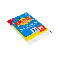 Мешки для мусора 20 л, с ручками, черные, в пачке 20 шт., ПНД, 10 мкм, 550х440 мм, Крепак, 4607075710023 в Самаре